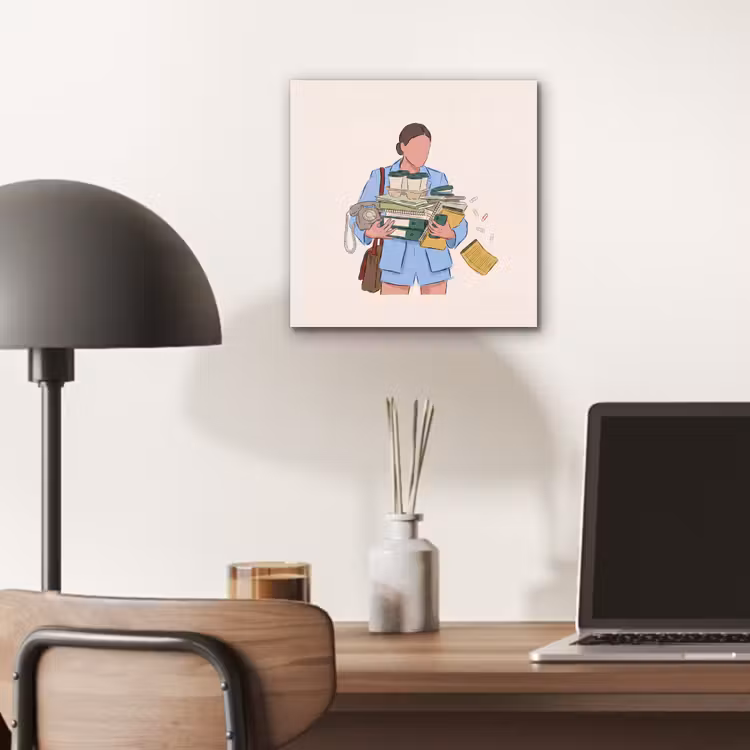 Mens - Kantoorartikelen - Werk - Modern aluminium wit klein -sfeer5