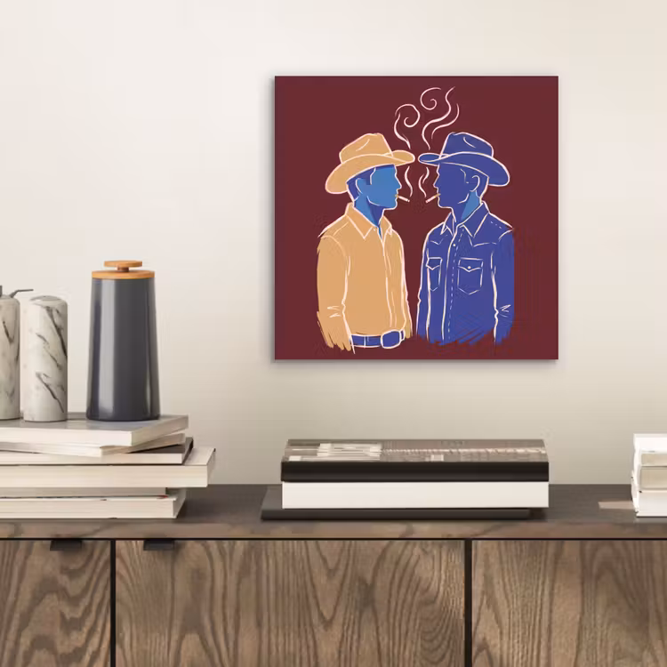 Mensen - Profiel - Sigaret - Abstract - Kunst aluminium wit klein -sfeer1