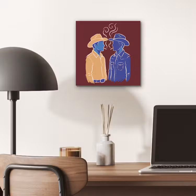Mensen - Profiel - Sigaret - Abstract - Kunst aluminium wit klein -sfeer5