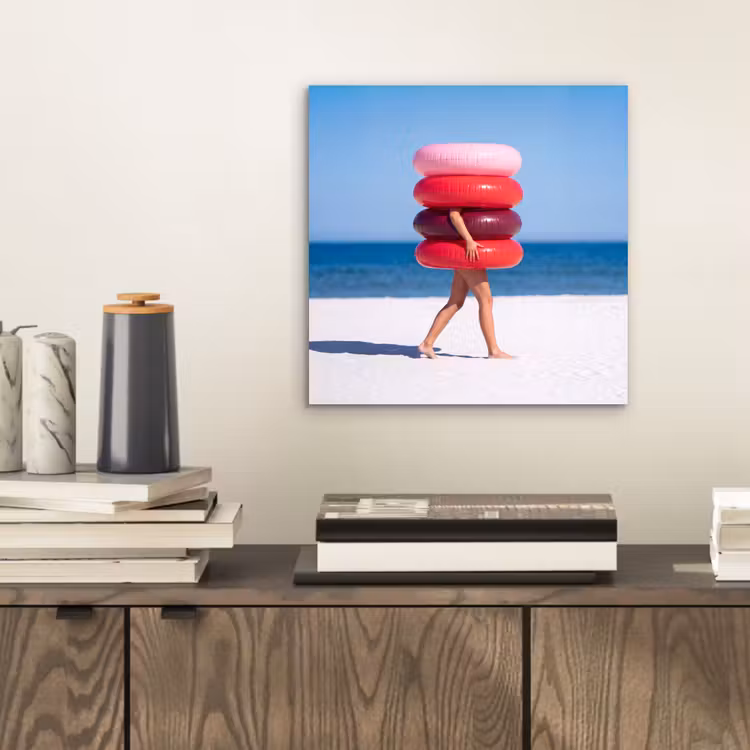 Mensen - Strand - Zomer - Recreatie - Kleurrijk aluminium wit klein -sfeer1