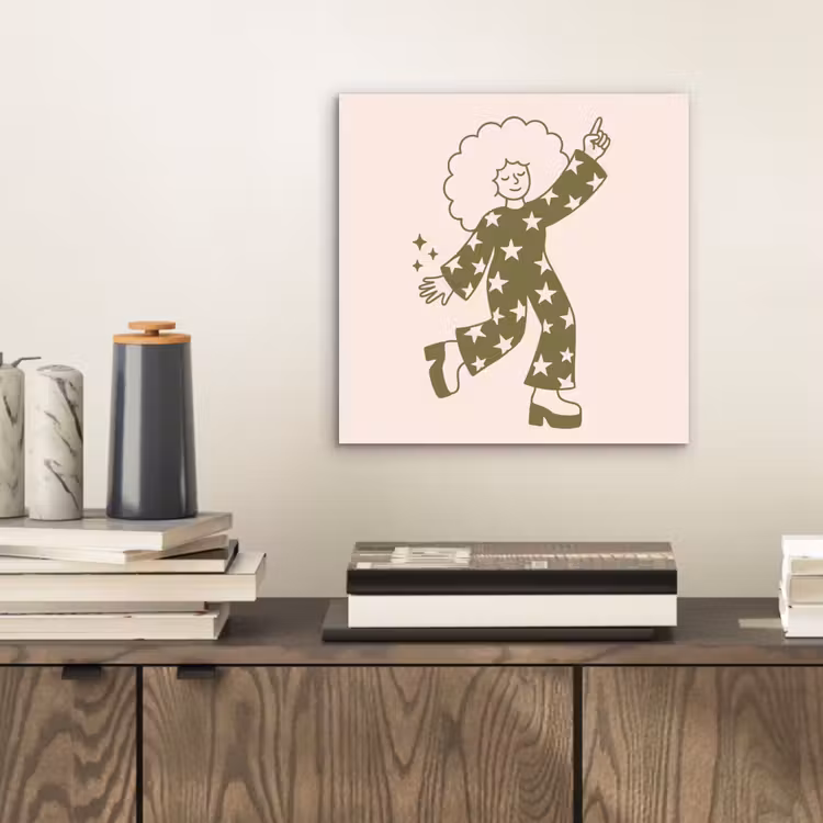 Mensen - Dansend - Feest - Vintage - Groen aluminium wit klein -sfeer1