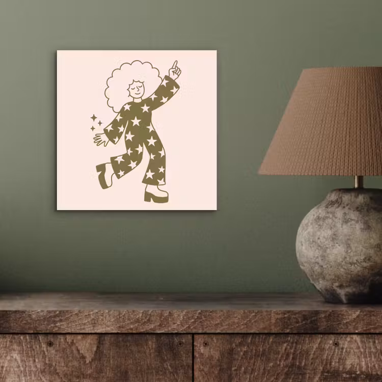 Mensen - Dansend - Feest - Vintage - Groen aluminium wit klein -sfeer2