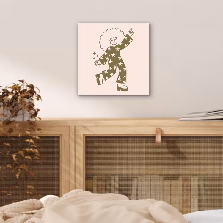 Mensen - Dansend - Feest - Vintage - Groen aluminium wit klein -sfeer3