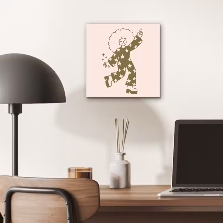 Mensen - Dansend - Feest - Vintage - Groen aluminium wit klein -sfeer5