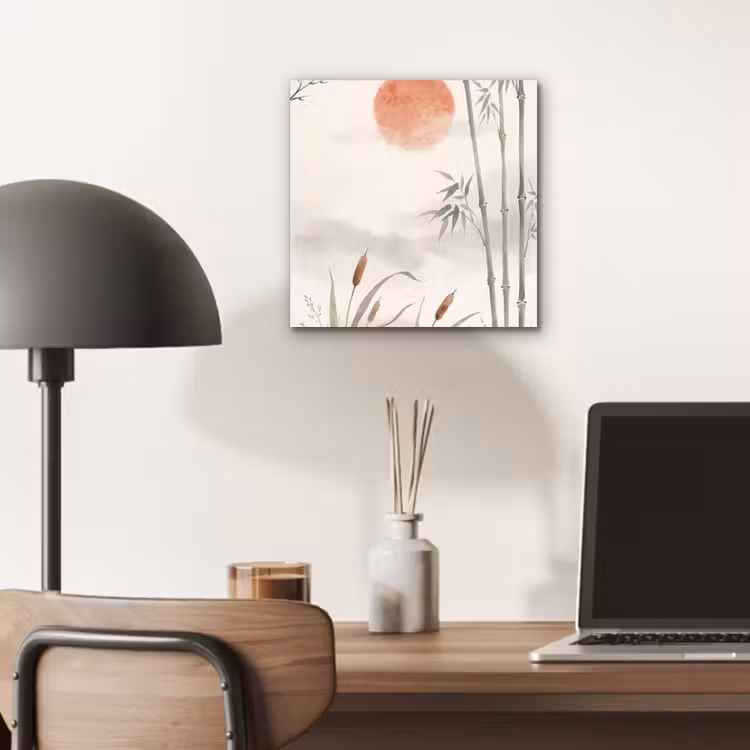 Minimalistisch - Bamboe - Groen aluminium wit klein -sfeer5