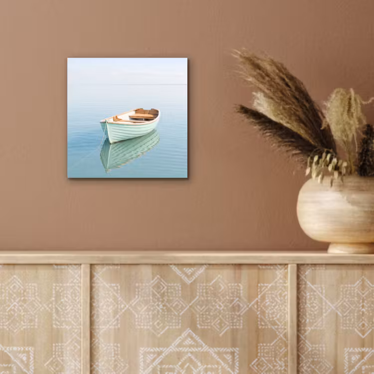 Minimalistisch - Boot - Zee aluminium wit klein -sfeer4