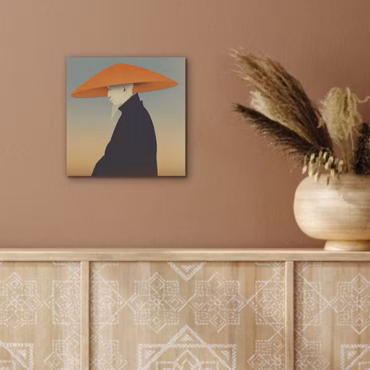 Minimalistisch - Silhouet - Oranje aluminium wit klein -sfeer4