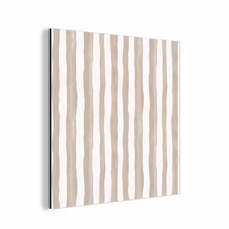 Minimalistisch - Strepen - Beige aluminium wit klein 46 -3d