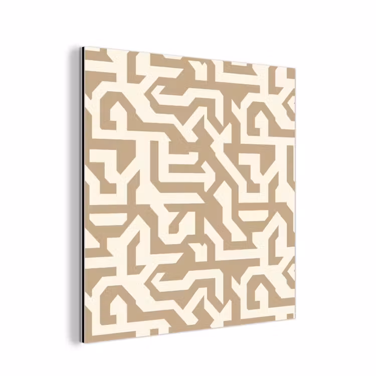 Modern - Abstract - Beige aluminium wit klein 46 -3d