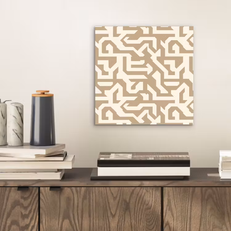 Modern - Abstract - Beige aluminium wit klein 46 -sfeer1