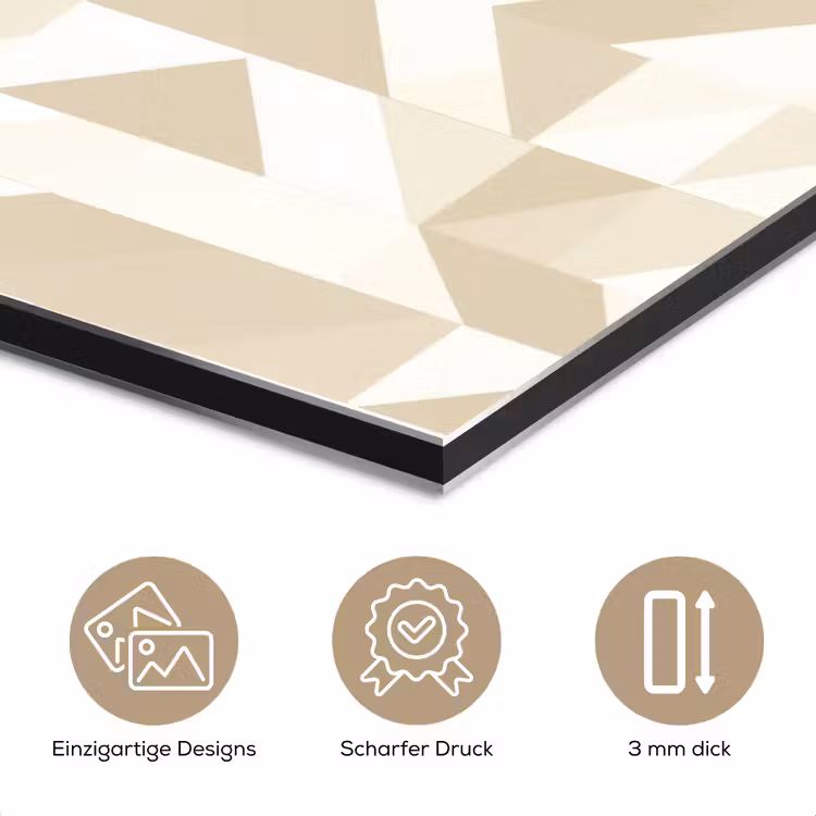 Modern - Abstract - Beige aluminium wit klein 46 -closeup_DE