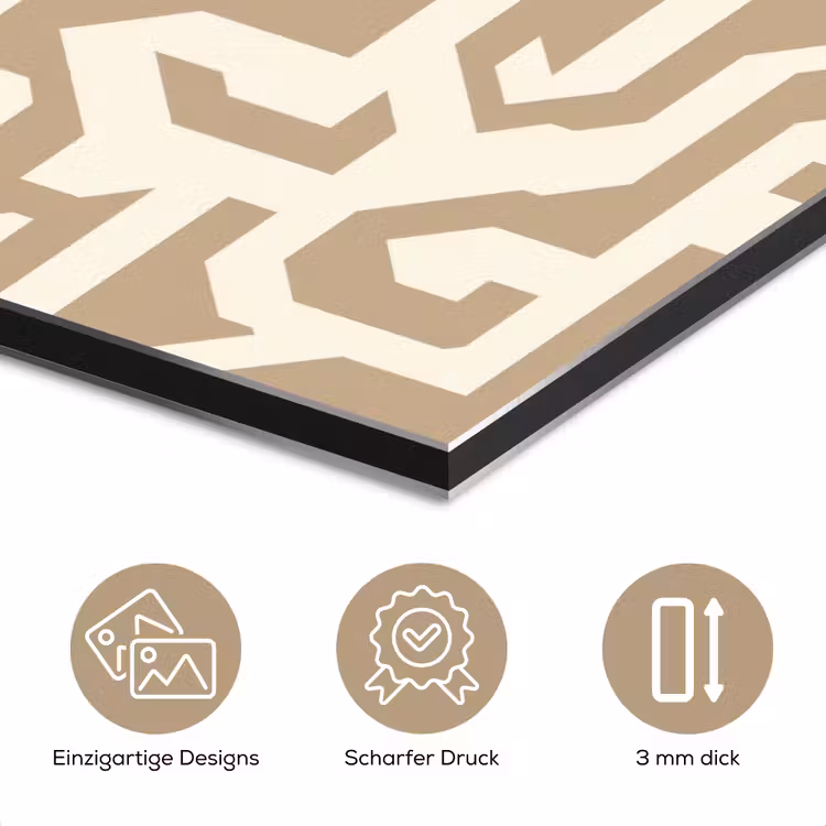 Modern - Abstract - Beige aluminium wit klein 46 -closeup_DE