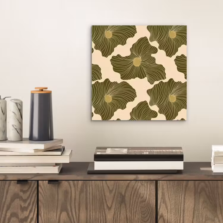 Modern - Abstract - Groen aluminium wit klein 46 -sfeer1