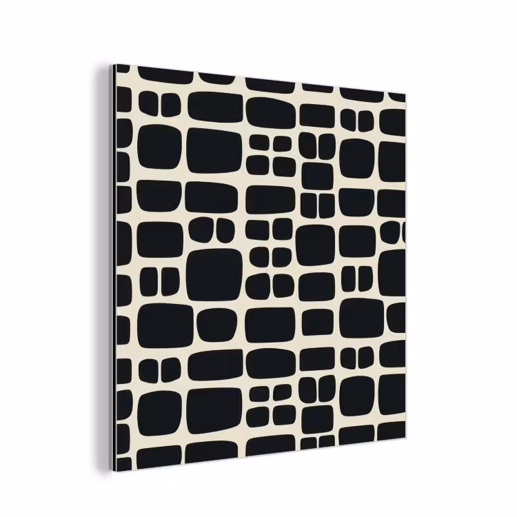 Modern - Organisch - Zwart aluminium wit klein 46 -3d