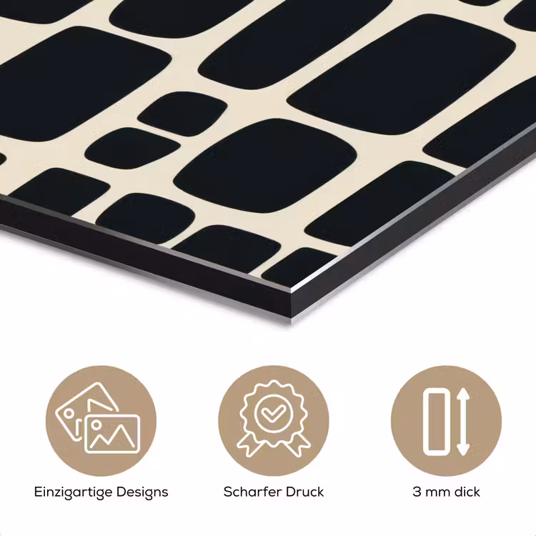 Modern - Organisch - Zwart aluminium wit klein 46 -closeup_DE