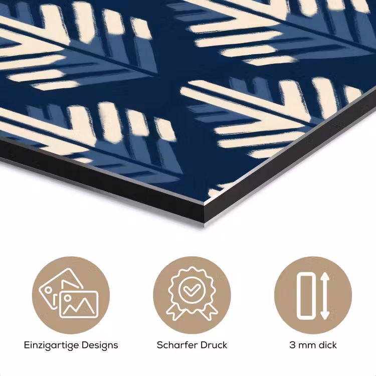 Modern - Patroon - Blauw aluminium wit klein 46 -closeup_DE
