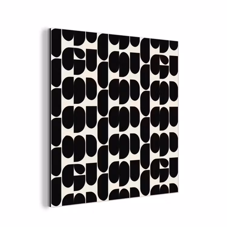 Modern - Patroon - Zwart aluminium wit klein 46 -3d