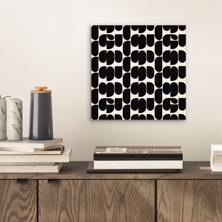 Modern - Patroon - Zwart aluminium wit klein 46 -sfeer1