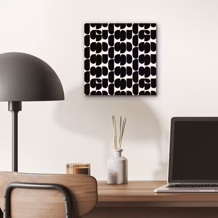 Modern - Patroon - Zwart aluminium wit klein 46 -sfeer5