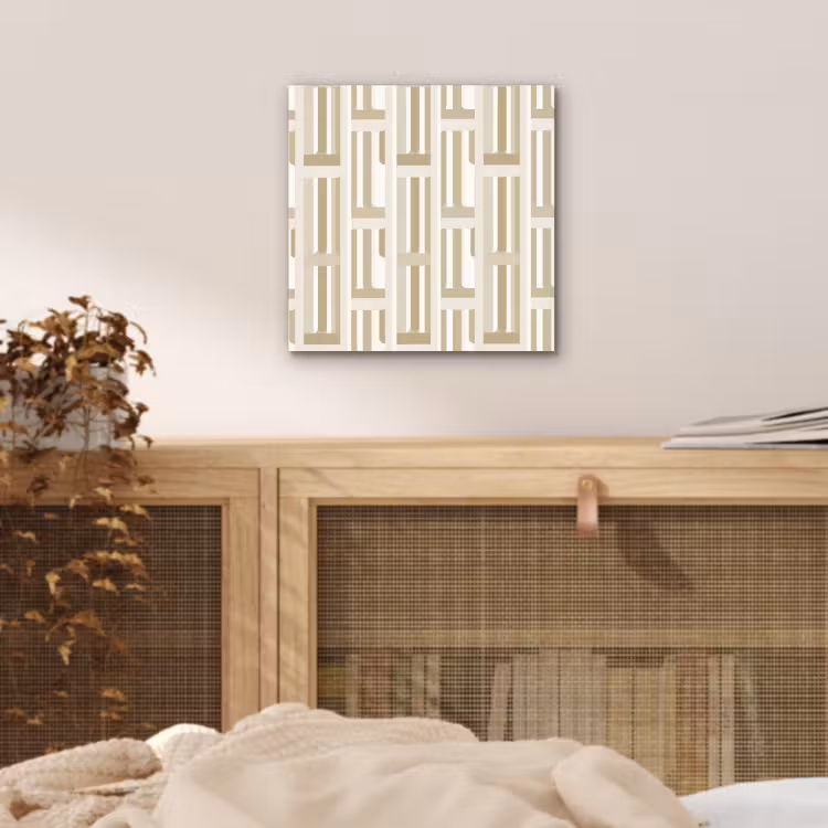 Modern - Geometrisch - Beige aluminium wit klein 46 -sfeer3