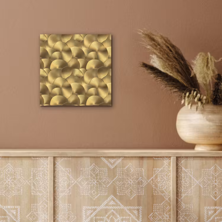 Modern - Cirkel - Goud aluminium wit klein 46 -sfeer4