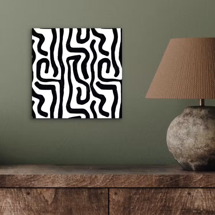 Modern - Lijnen - Zwart aluminium wit klein 46 -sfeer2
