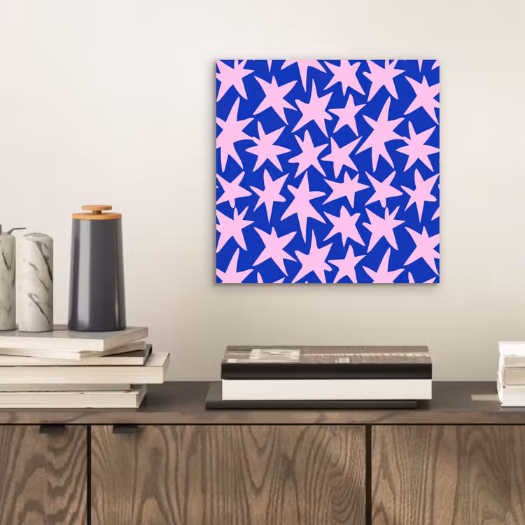 Modern - Sterren - Blauw aluminium wit klein 46 -sfeer1