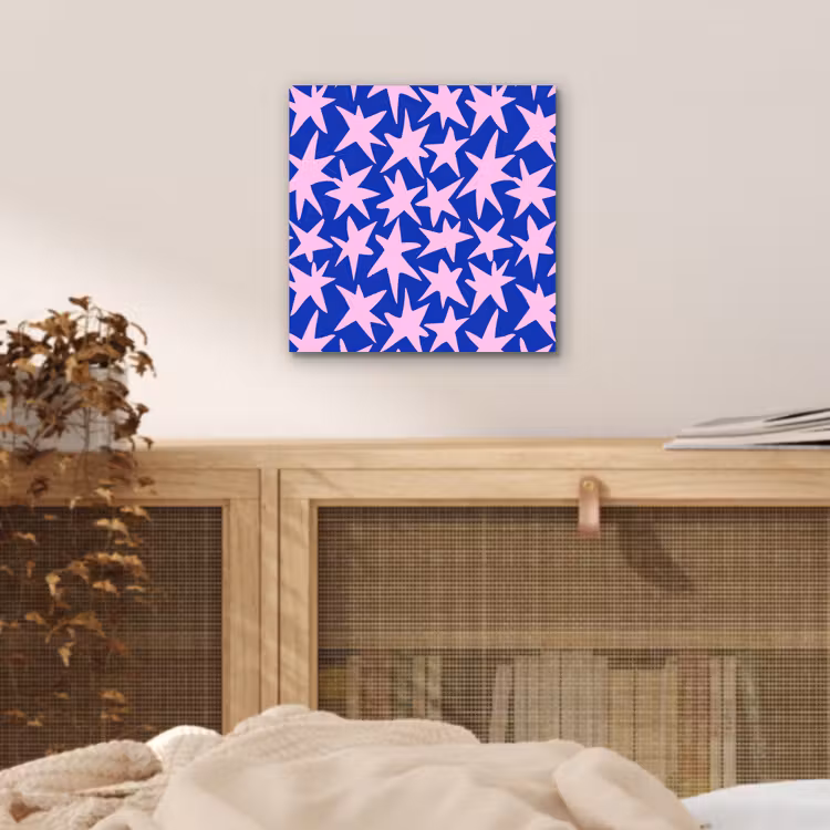 Modern - Sterren - Blauw aluminium wit klein 46 -sfeer3