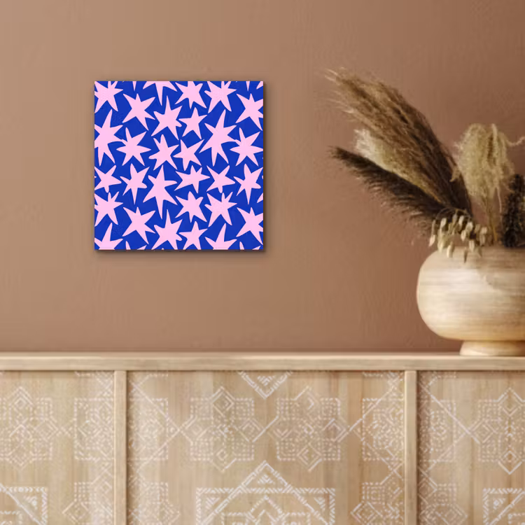 Modern - Sterren - Blauw aluminium wit klein 46 -sfeer4