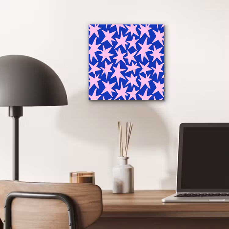Modern - Sterren - Blauw aluminium wit klein 46 -sfeer5