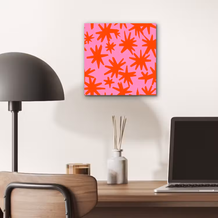 Modern - Sterren - Roze aluminium wit klein 46 -sfeer5