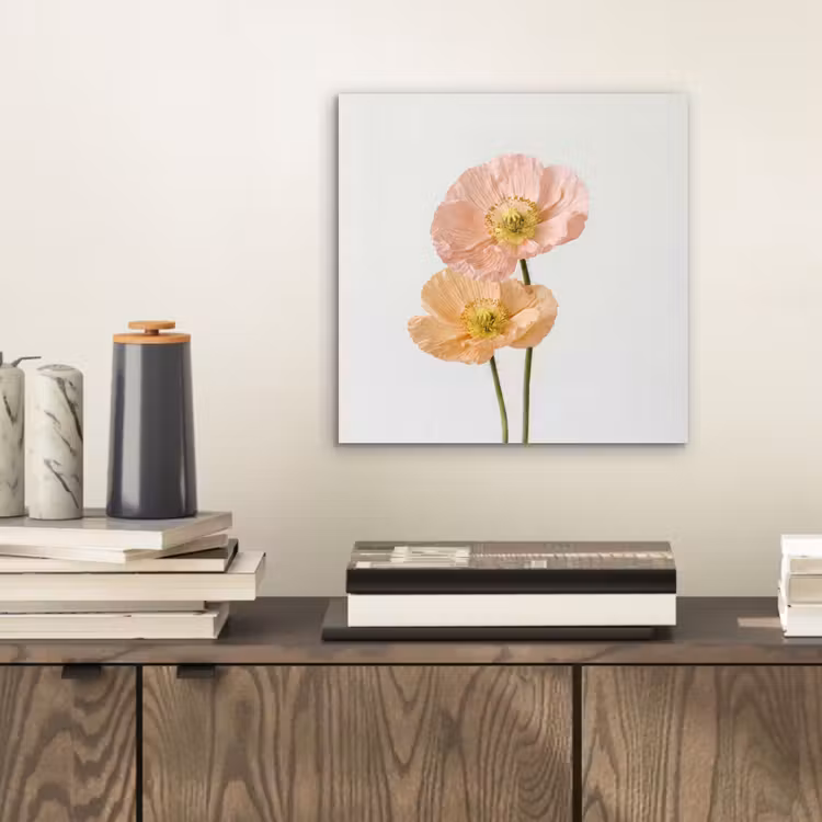 Papavers - Botanisch - Roze aluminium wit klein -sfeer1