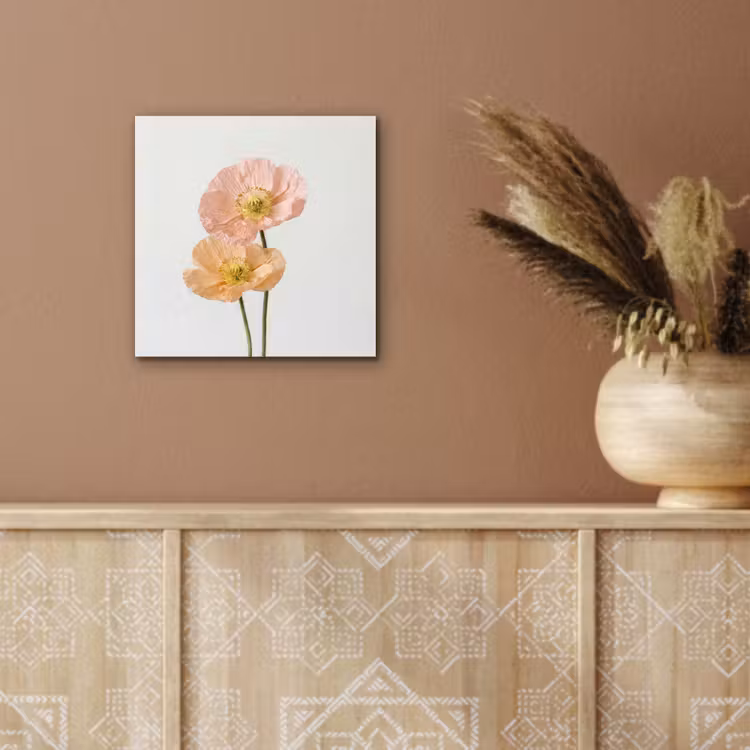 Papavers - Botanisch - Roze aluminium wit klein -sfeer4