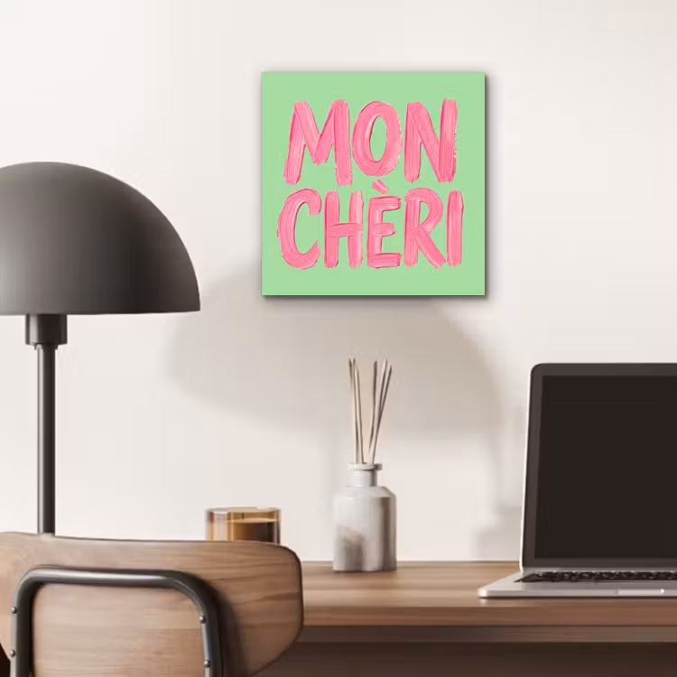 Mon cheri - Groen - Roze aluminium wit klein -sfeer5