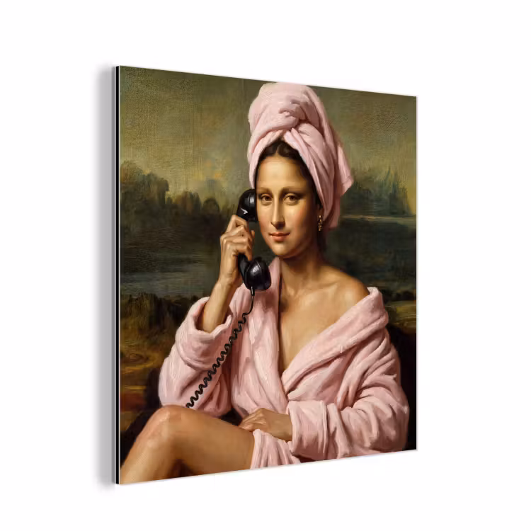 Mona - Klassiek - Roze aluminium wit klein -3d