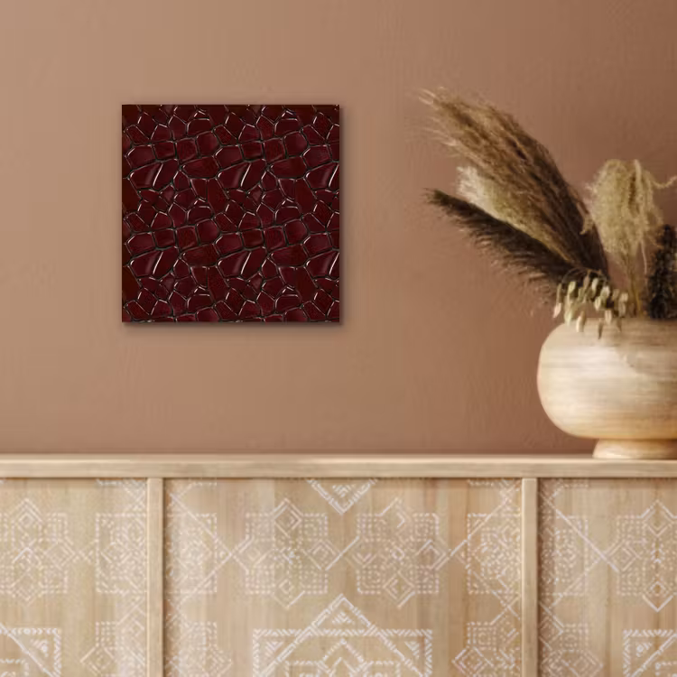 Mozaïek - Tegel - Bordeauxrood aluminium wit klein 46 -sfeer4
