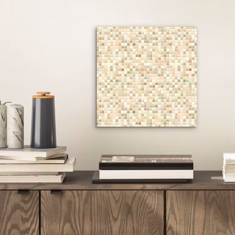 Mozaïek - Patroon - Beige aluminium wit klein 46 -sfeer1