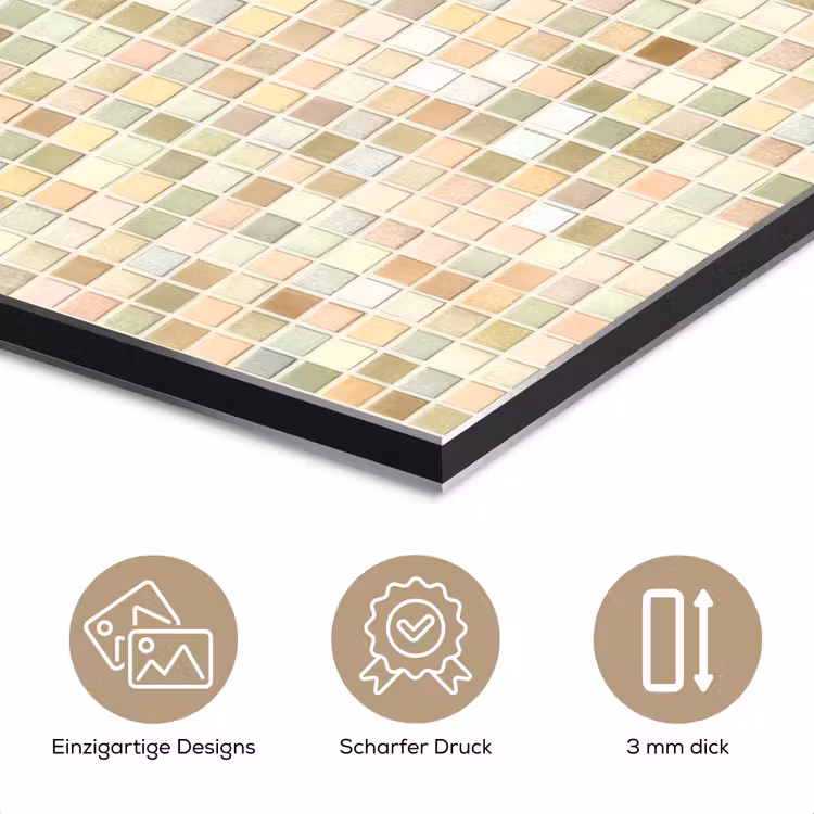 Mozaïek - Patroon - Beige aluminium wit klein 46 -closeup_DE