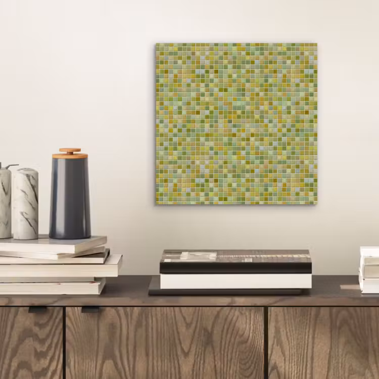 Mozaïek - Patroon - Groen aluminium wit klein 46 -sfeer1
