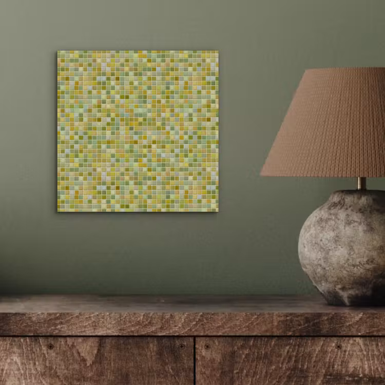 Mozaïek - Patroon - Groen aluminium wit klein 46 -sfeer2