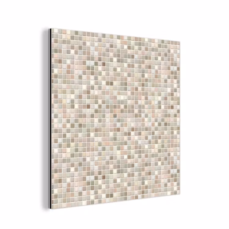 Mozaïek - Patroon- Taupe aluminium wit klein 46 -3d