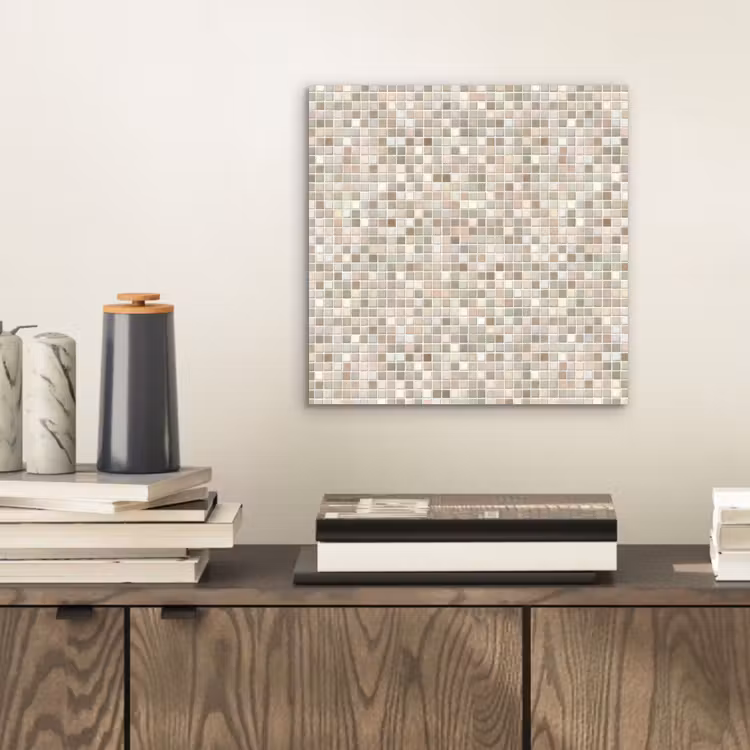 Mozaïek - Patroon- Taupe aluminium wit klein 46 -sfeer1
