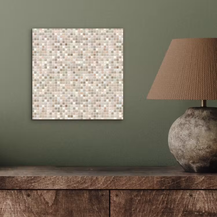 Mozaïek - Patroon- Taupe aluminium wit klein 46 -sfeer2
