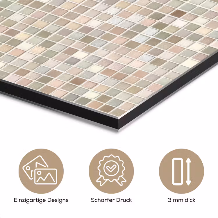 Mozaïek - Patroon- Taupe aluminium wit klein 46 -closeup_DE