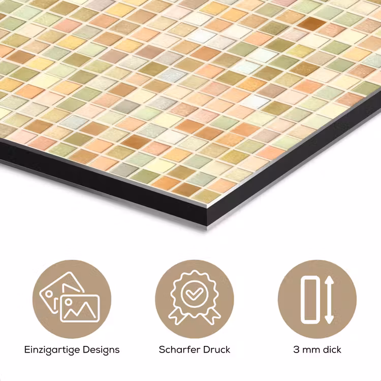 Mozaïek - Patroon - Terracotta aluminium wit klein 46 -closeup_DE