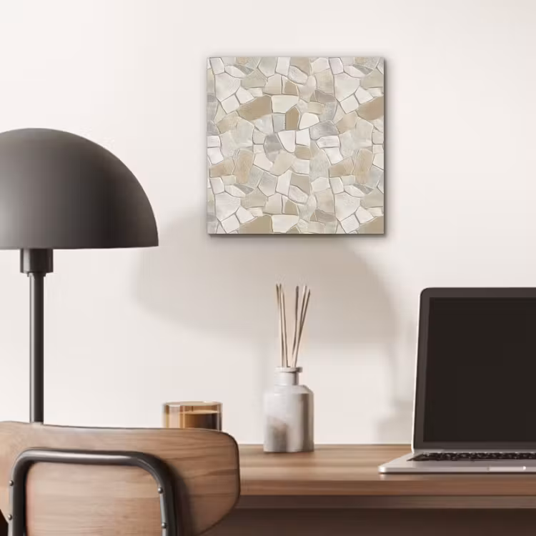Mozaïek - Stenen - Beige aluminium wit klein 46 -sfeer5