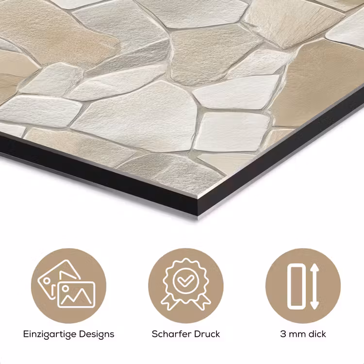 Mozaïek - Stenen - Beige aluminium wit klein 46 -closeup_DE