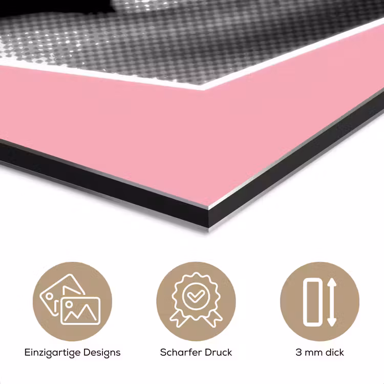Mond - BLAH BLAH - Roze aluminium wit klein -closeup_DE
