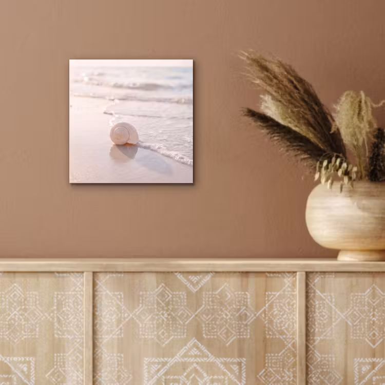 Zeeschelp - Strand - Zee - Natuur - Beige aluminium wit klein -sfeer4