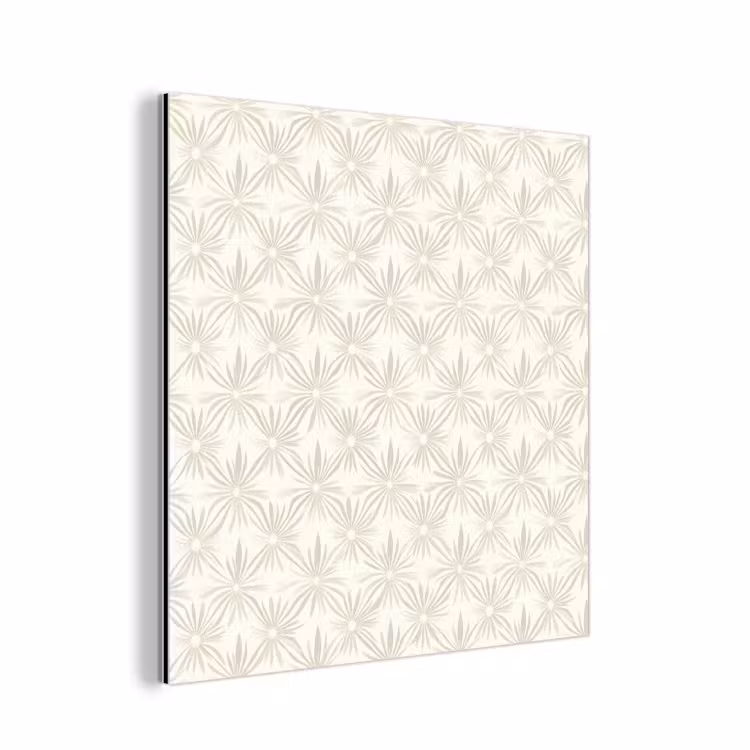 Patroon - Bloemen - Beige aluminium wit klein 46 -3d